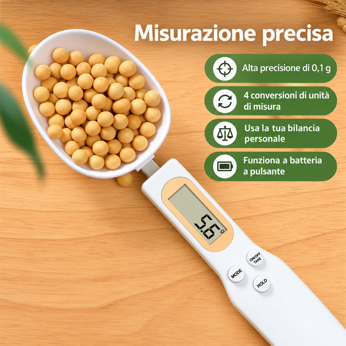 Bilancia a Cucchiaio da Cucina Digitale